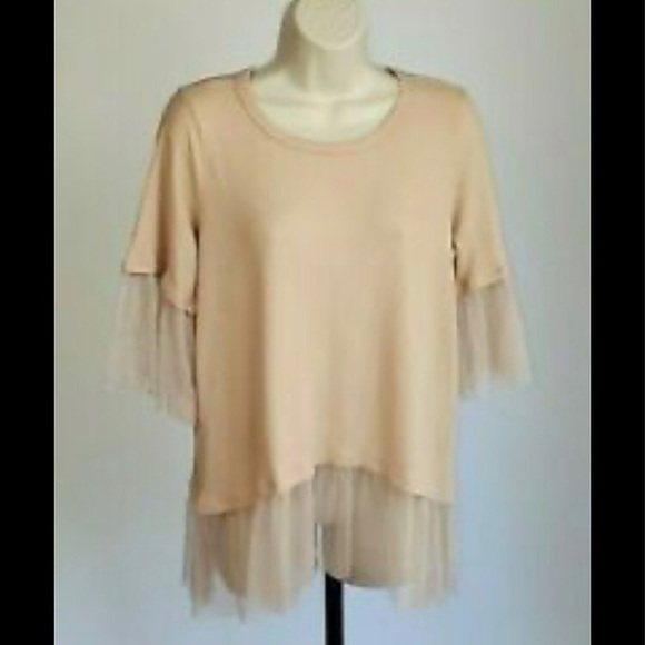 Pleione Tops - Pink waffle fabric shirt